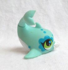 LITTLEST PETSHOP LPS #2687 HASBRO DAUPHIN DAUPHINE DOLPHIN BLEU ROSE YEUX VERT