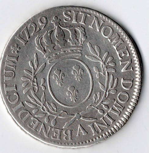 écu louis 1729 - louis, xv