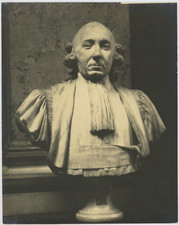 Houdon, Buste de magistrat Vintage albumen print.  Tirage argentique  21x27 