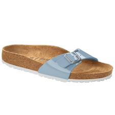 BIRKENSTOCK MADRID PATENT DOVE BLUE BIRKO FLOR BRILLANT