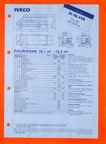 Iveco fiche technique - iveco, /