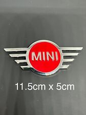 1 Logo Mini Cooper one s  jcw 11.5cm x 5cm  Emblème rouge