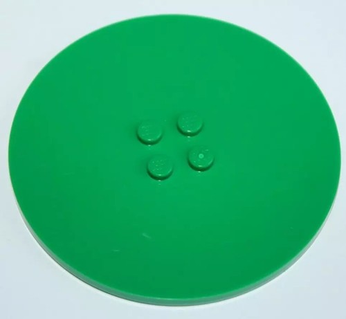 Lego train green - green, round