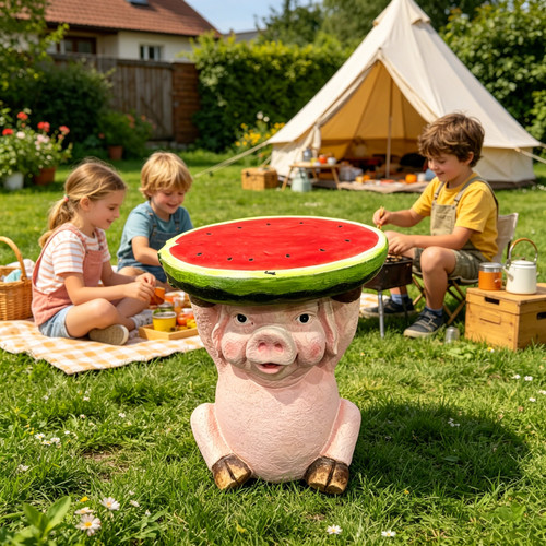 Tall resin pig side - 13.39",