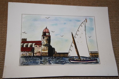 Jolie aquarelle collioure - jolie,