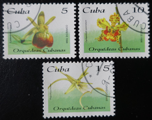 Timbres 1cuba fleurs - du,