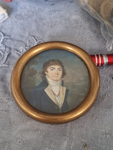 Portrait miniature encadré - portrait,