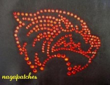 Motif à floquer / Transfert strass thermocollant Tigre rouge DIY création 