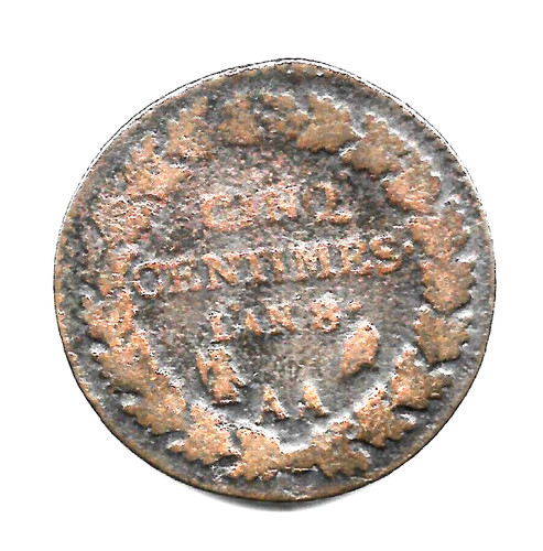 Monnaie cinq centimes dupré - monnaie,