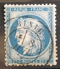 Timbre France Cérès Dentelés N° 60 Oblitération CàD Binic