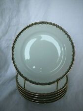 5 assiettes à dessert en porcelaine de Limoges barbeaux filet or