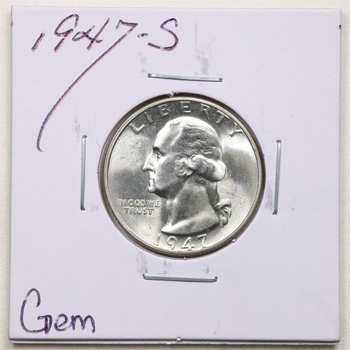 1947 25c washington - washington, silver