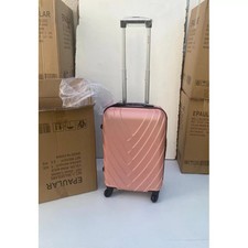 Valise Cabine 55cm ABS à 4 Roues Modèle Collier Rose