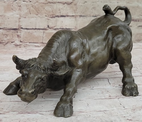 Sculpture bronze taureau - sculpture, de