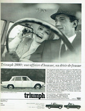 publicité Advertising  1222  1966  Triumph 2000     Herald 1200 Super TR4 A