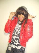 Red Grane hooded puffer Junior