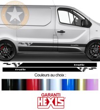 2 BANDES BAS DE CAISSE POUR RENAULT TRAFIC SPORT DECO FOURGON STICKER BD579-63