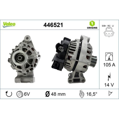 Alternateur valeo 446521 - alternateur,