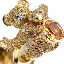 Bague diamant saphir topaze