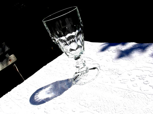 Beau grand verre pied - verre, à
