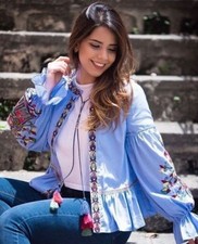 Zara Sequin Brodé Rayé Veste