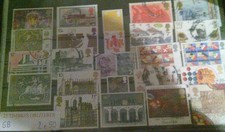 25 TIMBRES OBLITERES ANGLETERRE