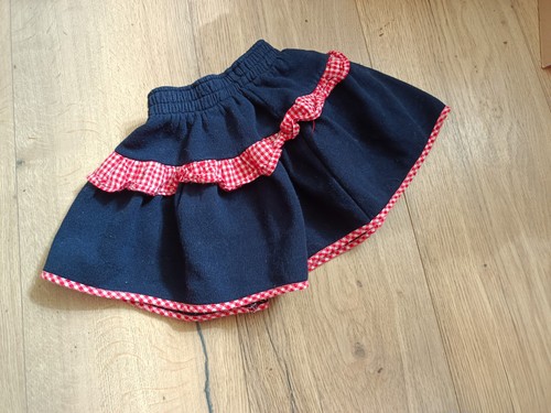 Jupe vintage bleu marine vichy