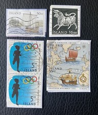 Lot de 6 timbres d’ Islande