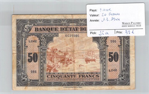 Billet maroc francs - billet, 50