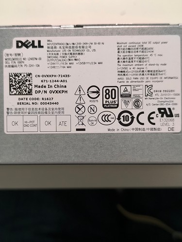Alimentation dell 240w - dell,