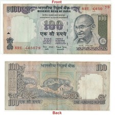 Décalé Série No. 100 Rupees Banque Erreur Note Bimal Jalan Signed. G5-69