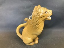 Ancien pichet à eau en céramique forme de lion carafe de bistrot vintage St Uze