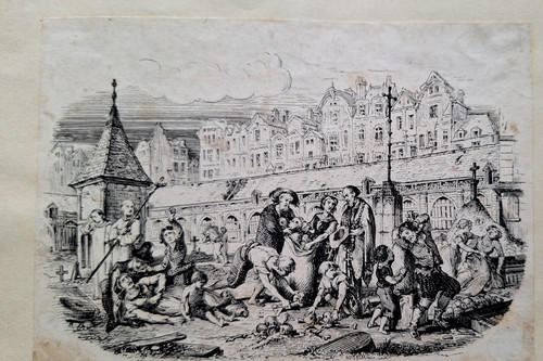 Gravure xix charnier des - xix°:,