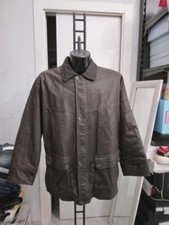 L. LAMBERTAZZI Veste En Cuir D'Occasion Pour Homme Taille XL Marron XYC485L