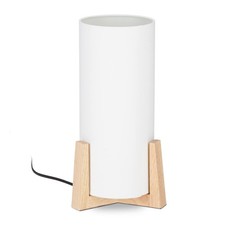 Lampe de table socle bois