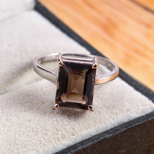 Bague rectangulaire quartz - rectangulaire,