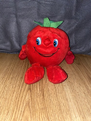 Peluche tomate rouge - , sourire