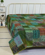 Couverture Kantha En Soie Sari