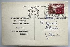 CERTIFICAT SYNDICAT APICULTURE ABEILLE DE FRANCE 1959 CARTE POSTALE RUCHES ISÈRE