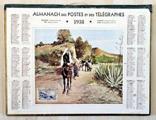 ALMANACH CALENDRIER PTT 1938