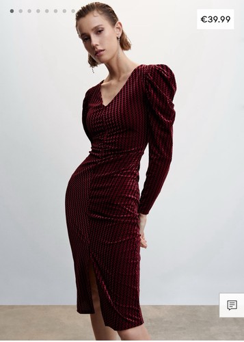 Robe velour mango - robe,
