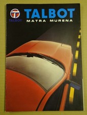 1982 MATRA TALBOT MURENA - Catalogue Brochure  Documentation Pub Dépliant
