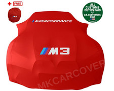 Housse de voiture rouge pour BMW Classe M3 anti-poussière coupe-vent peignoir...