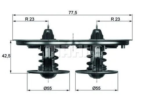 Thermostat 75d mahle - tx,