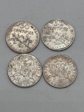 Lot 4 pièces 50 centimes