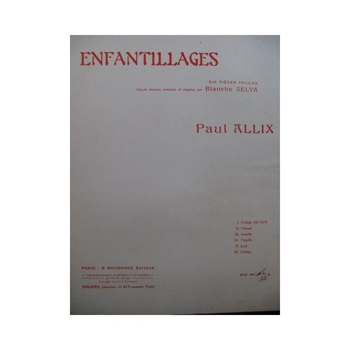 Allix paul enfantillages piano - allix,