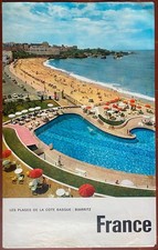 Affiche tourisme BIARRITZ LES