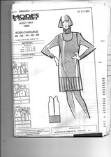 patron femme vintage 08 1991  robe chasuble M. T.  40 à 48  (ou 4 patrons 10 E)