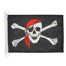 Drapeau Pirate foulard rouge -