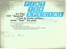 CATALOGUE FIAT - FIAT 124 SPECIAL